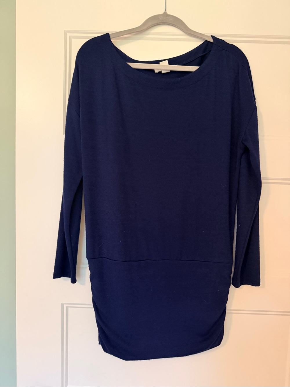 White House Black Market Navy Long Sleeve Tunic Dress